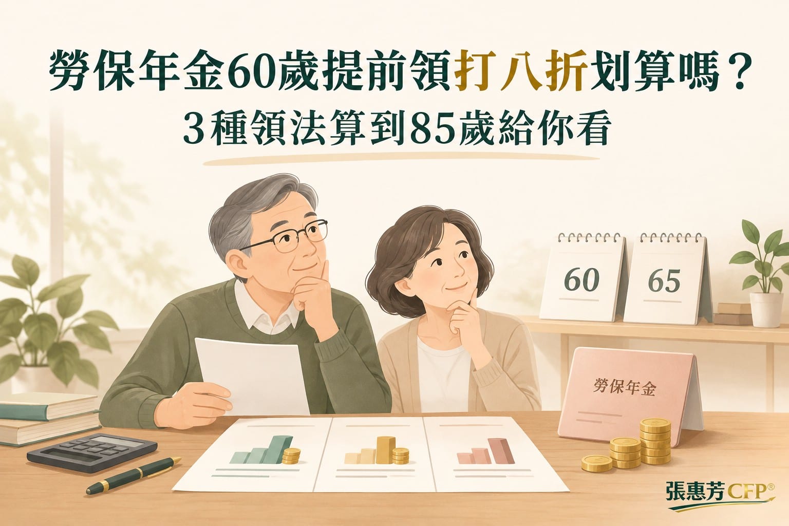 勞保年金幾歲領最划算?60歲打八折提早領划算嗎?